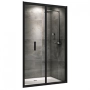 ABBER Sonnenstrand Душевая дверь складная ширина 120 см профиль - черный / стекло - прозрачное 6 мм