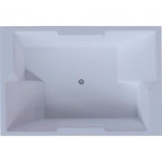AQUATEK Дорадо Ванна пристенная прямоугольная без гидромассажа с фронтальной панелью с каркасом (вклеенный) со слив-переливом размер 190x130 см, белый