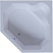 AQUATEK Лира Ванна пристенная угловая без гидромассажа без панелей с каркасом (вклеенный) со слив-переливом размер 150x150 см, белый