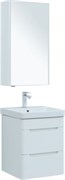 AQUANET Мебель для ванной подвесная София 50 белый глянец (2 ящика)