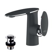 ROSSINKA RS30 Смеситель для раковины, цвет черный, поверхность глянцевая RS30-11B