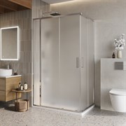 BELBAGNO Luce Душевой уголок прямоугольный размер 120x80 см профиль - хром / стекло - матовое, двери раздвижные, стекло 6 мм LUCE-AH-21-120/80-P-Cr