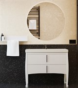 SANVIT Амадей Тумба под раковину напольная для ванной комнаты , 2 выдвижных ящика , 3Д фасады, накладная ручка  (раковина r513-80)
