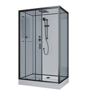 NIAGARA Premium Душевая кабина прямоугольник правая размер 120x80 см, профиль - черный матовый / стекло - тонированное NIAGARA69120134QRBLACK
