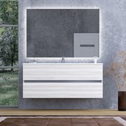SANVIT Кубэ-2 ЯСЕНЬ Тумба подвесная для ванной комнаты ширина 120 см, 2 выдвижных ящика (раковина r9120d) kkube2120yas