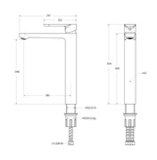 CEZARES Stylus Смеситель для накладной раковины однорычажный, без донного клапана, хром