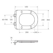 CEZARES Liner Унитаз подвесной, безободковый с системой смыва "Торнадо", с сиденьем soft close, 49 см, цвет белый