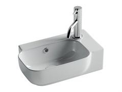 CERAMICA NOVA Element Рукомойник подвесной прямоугольный 403*249*140, с отверстием под смеситель (чаша слева, отверстие под смеситель справа), цвет белый CN6074L