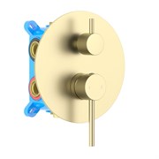 AQUATEK ЕВРОПА Смеситель для ванны 3 режима (внешняя и скрытая часть), шлиф. золото AQ1347BG