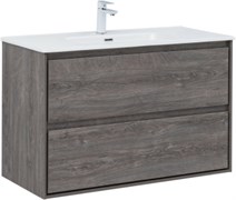 AQUANET Тумба под раковину подвесная Милан 100 дуб рошелье AQUANET-336375