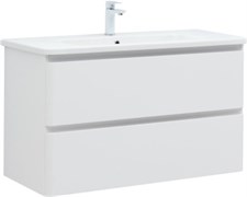 AQUANET Тумба под раковину подвесная Эмбер 105 белый матовый AQUANET-330469