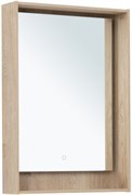 AQUANET Зеркало с подсветкой Милан 60 дуб светлый AQUANET-336403