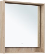 AQUANET Зеркало с подсветкой Милан 80 дуб светлый AQUANET-336405