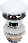 AQUANET Донный клапан белый матовый, с переливом AQUANET-333928