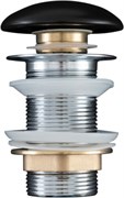 AQUANET Донный клапан черный матовый, без перелива AQUANET-330953