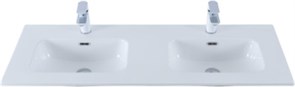 AQUANET Раковина Flat 120 (двойная) белая AQUANET-254367