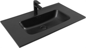 AQUANET Раковина Flat 80 черная матовая AQUANET-329255