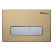 AQUAme Панель смыва для инсталляции металл, золото AQM4105G