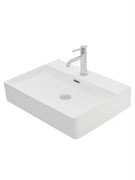 AQUAme Раковина накладная с отверстием под смеситель. 590х430х120, белый AQM5004