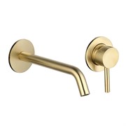 AQUAme Siena Смеситель для раковины настенный на 2 отв. 180мм, внутр монтаж в компл., Brushed gold AQM6215BG