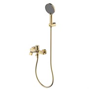 AQUAme Asti Смеситель для ванны однорычажный, с душевым набором, 3 режима, Brushed gold AQM6412BG