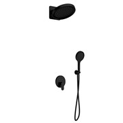 AQUAme Набор для комплектации душа со смесителем, Черный матовый AQM8402MB