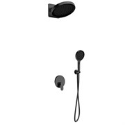 AQUAme Набор для комплектации душа со смесителем, Gun metal AQM8402GM