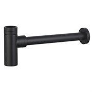 AQUAme Сифон для раковины латунный, Черный матовый AQM7010MB