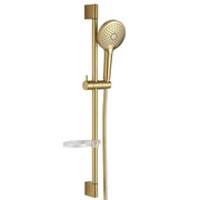 AQUAme Душевой гарнитур H=790мм, ?120 мм, 3 режима, мыльница, шланг 1500мм, Glossy gold AQM8101GG