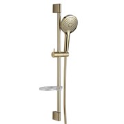AQUAme Душевой гарнитур H=790мм, ?120 мм, 3 режима, мыльница, шланг 1500мм, Brushed gold AQM8101BG