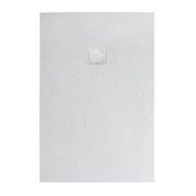 BELBAGNO Uno Поддон прямоугольный из искусственного мрамора в комплекте с сифоном с белой матовой декоративной накладкой, размер 160x80 см TRAY-MR-UNO-AH-160/80-35-W-BO