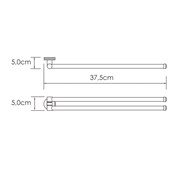WASSERKRAFT Tauber K-64431 Держатель полотенец двойной, никель WASSERKRAFT 64431