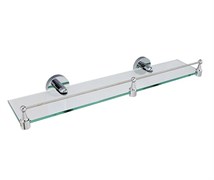 WASSERKRAFT Rhein K-6244 Полка стеклянная с бортиком, хром WASSERKRAFT 6244