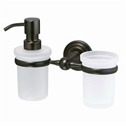 WASSERKRAFT Isar K-7389 Держатель стакана и дозатора, темная бронза WASSERKRAFT 7389