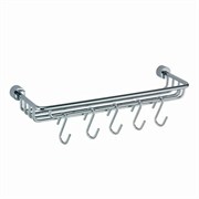 WASSERKRAFT Donau K-9415 Полка-корзина с крючками, хром WASSERKRAFT 9415