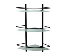 WASSERKRAFT K-3133BLACK Полка стеклянная тройная, черный WASSERKRAFT 3133B