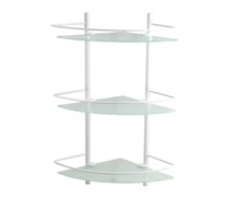 WASSERKRAFT K-3133WHITE Полка стеклянная тройная, белый WASSERKRAFT 3133W
