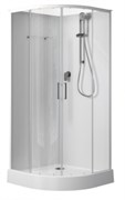 AQUANET Passion EVO Душевая кабина четверть круга размер 100x100 см профиль - белый / стекло - прозрачное AQUANET-281965