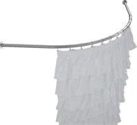 AQUANET Карниз для ванны Capri полукруглый 160х100 хром AQUANET-176024