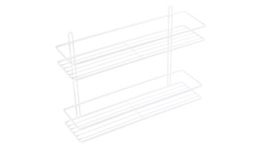 FIXSEN Полка прямая двухэтажная белая (FX-730W-2) FX-730W-2