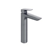 AQUATEK AQ1004BGM ВЕГА Смеситель для раковины высокий 227 без донного клапана, оружейная сталь AQ1004BGM