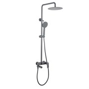 AQUATEK AQ2040BGM ВЕГА Душевая система (Смеситель для ванны) 3jet 250мм, оружейная сталь AQ2040BGM