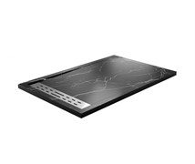 WASSERKRAFT Neime 19T Душевой поддон прямоугольный искусственный камень размер 140x90 см, черный WASSERKRAFT 19T36