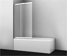 WASSERKRAFT Main 41S Стеклянная шторка для ванны раздвижные, распашные ширина 100 см профиль - хром / стекло - Матовое WASSERKRAFT 41S02-100 LM Fixed