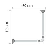 WASSERKRAFT Dinkel SC-469000 Карниз для ванной, цвет хром WASSERKRAFT 469090