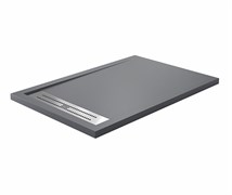 WASSERKRAFT Wiese 84T Душевой поддон прямоугольный искусственный камень размер 140x90 см, серый WASSERKRAFT 84T36