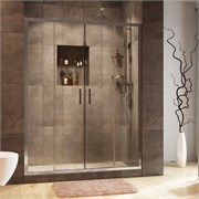WASSERKRAFT Lippe 45S Душевая дверь размер 160 см раздвижная профиль - хром / стекло - прозрачное WASSERKRAFT 45S45
