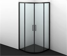 WASSERKRAFT Dill 61S Душевой уголок сектор / четверть круга размер 90x90 см двери раздвижные профиль - черный / стекло - прозрачное WASSERKRAFT 61S01