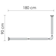 WASSERKRAFT Dinkel SC-469000 Карниз для ванной, цвет хром WASSERKRAFT 469018