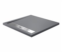 WASSERKRAFT Wiese 84T Душевой поддон квадратный искусственный камень размер 90x90 см, серый WASSERKRAFT 84T03